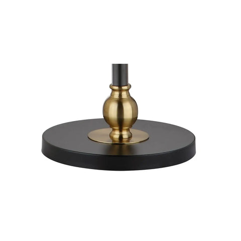 Base of 61 Inch Black And Brass Gold Metal LED End Table Floor Lamp, Sleek Modern Contemporary Iron with gold accent