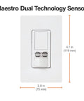 Maestro Dual Tech Occupancy Sensor Switch No Neutral Required For Small Rooms Great For Closets Offices And Tiny Conference Spaces