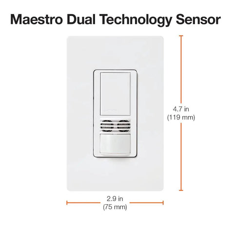 Maestro Dual Tech Occupancy Sensor Switch No Neutral Required For Small Rooms Great For Closets Offices And Tiny Conference Spaces