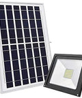 Built Tough Solar Led Flood Light With Wireless Dimmable Remote And Ip66 Waterproof Housing for heavy duty commercial use with solar panel.