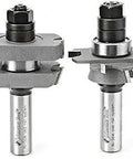 Versatile Carbide Tipped Adjustable Straight Router Bit With Bevel Rail System For Dado Groove And Rabbet Cuts Two Bits Shown
