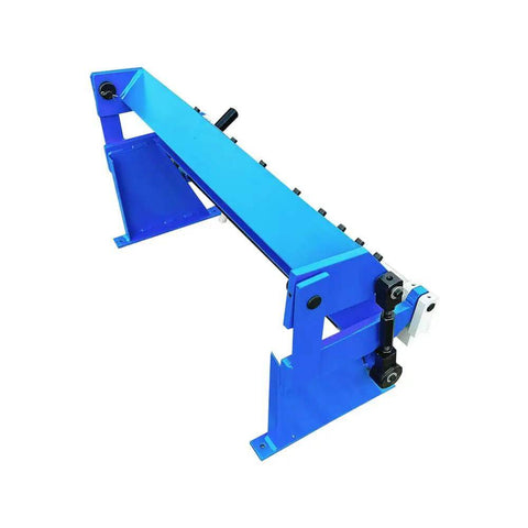 24 Inch Box Pan Brake for 20 Gauge Sheet Metal, Bench Top Bender with 9 Inch Working Height, blue compact heavy duty fabrication tool