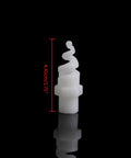 Five Piece Heavy Duty Plastic Spiral Full Cone Spray Nozzle Tips For Garden Irrigation Featuring One Fourth To Three Quarter Inch Fittings, single nozzle close-up.