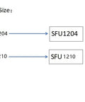 High Performance 200mm C7 Ball Screw With Precision Ball Nut For CNC Instruments SFU1210/1204 size chart image.