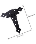 Heavy Duty Black Iron Strap Door Hinges 4 Pack With Eight Pre Positioned Screw Holes Built To Last And Tough As Nails And Easy Install
