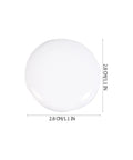 Six Pack White Alloy Cabinet Handles Single Hole Round Drawer Pulls For Cabinets And Wardrobes Easy Install, shown with 2.8 cm size.