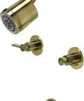 NuvoFusion Double-Handle Tub And Shower Faucet In Antique Brass With Built Tough Brass Construction, Wall Mount Installation