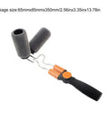 Dual Roller Paint Runner With Extendable Telescopic Pole For Fence Railing And Tubing Heavy Duty Seamless Brush Kit close-up view