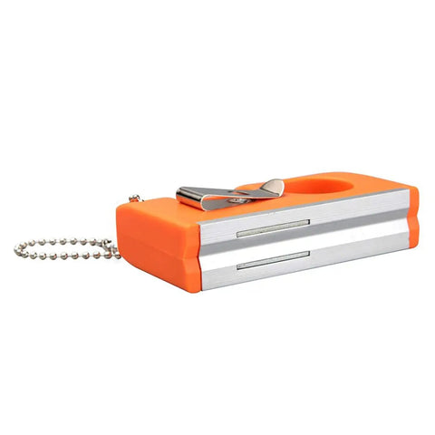 Spirit Level Tool Small Pocket Level with 2 Bubble Spirit Leveler Metal Keychain 3PCS in orange with clip and chain.