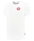 Haas F1 Racing T Shirt With Small Logo White 3XL Official Fan Gear For Motorsport Enthusiasts Comfortable Cotton Tee Short Sleeve