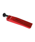 Universal Hydraulic Disc Brake Piston Press Tool for Bike Maintenance, durable aluminum construction in red, side view image
