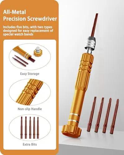 Watch Repair Tool Kit With 149 Piece Set For Link Removal And Battery Replacement For DIY Beginners And Pros precision screwdriver