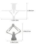 Butterfly Shaped Nylon Drywall Anchors Heavy Duty With Internal Threads For Metal And Gypsum Board Easy To Install Expansion Bolts Kit