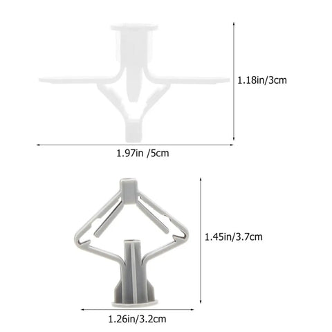 Butterfly Shaped Nylon Drywall Anchors Heavy Duty With Internal Threads For Metal And Gypsum Board Easy To Install Expansion Bolts Kit