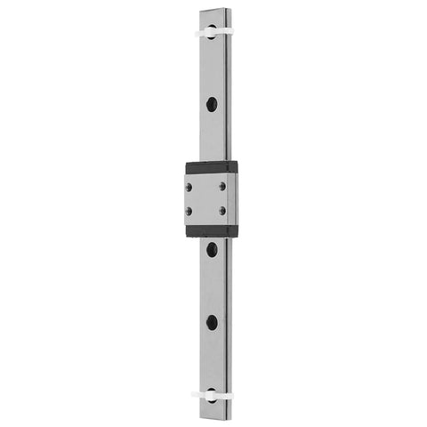 Professional Miniature Linear Guide Slider With High Precision And Smooth Motion Hardened Rail Block For CNC Machinery And Automation Systems 170mm Length Micrometer Level Accuracy, silver color, vertical view
