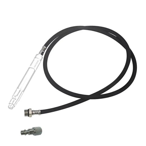 Heavy Duty 6Mm Pneumatic Air Hose With Quarter Inch Us Quick Plug Fits Eighth Inch Pencil Grinders Four Foot Long tough rubber hose.