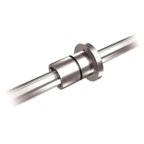Ball Spline Nut LF25UU for linear motion system, high precision nut assembly on metal rail, smooth rotation, space-saving design