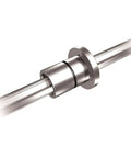 Ball Spline Nut LF 10 LF10UU Dialed In Precision Linear Motion Component on rail, designed for smooth rotation and heavy loads.