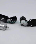 Mini Smart Robot Tank Chassis Kit With Rubber Track Crawler For Arduino And 130 Motor components displayed