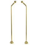 Vintage Double Offset Bath Supply Kit For Clawfoot Tubs In Polished Brass 25 Inches Solid Brass Construction With Corrosion Resistant
