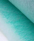 40.5 X 300 Ft Paint Spray Booth Floor Filter Roll Green Fiberglass Overspray Arrestor showing textured fibers in close-up.