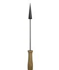 Graphite Plate For Glassblowing And Metal Casting Tool shown with a cone taper reamer and wooden handle, ideal for casting metals.