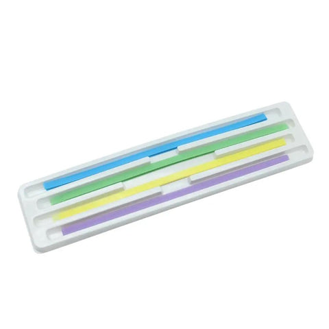 Pro Grade Dental Resin Polishing Sanding Strips 60 Piece Box Purple Green Yellow Blue Sets For Top Shelf Slick Restorations 4MmX150Mm Heavy Duty Alumina Tape