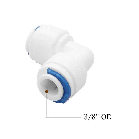 Push To Connect Quick Connect Fitting No Tools Needed For Three Eighths Inch Tube OD Water Filtration RO System Leak Proof Connection