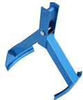 Amarite vertical drum clamp lifter, blue all-steel construction, 1100 lb capacity.