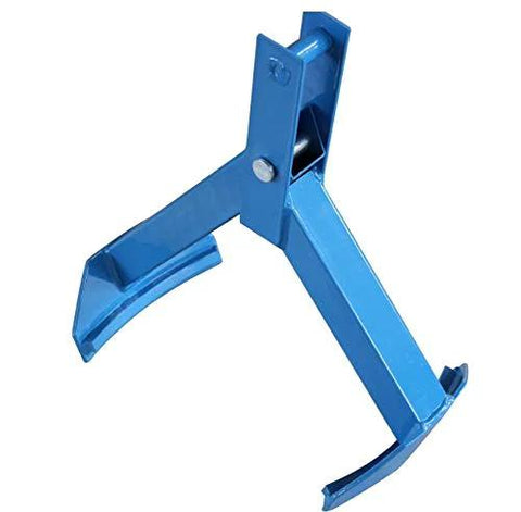 Amarite vertical drum clamp lifter, blue all-steel construction, 1100 lb capacity.