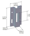 Sliding Patio Door Keeper With Diecast Construction And Aluminum Hook And Loop Fastener, Surface Mounted Latch Keeper For Micron 1200 Series Doors