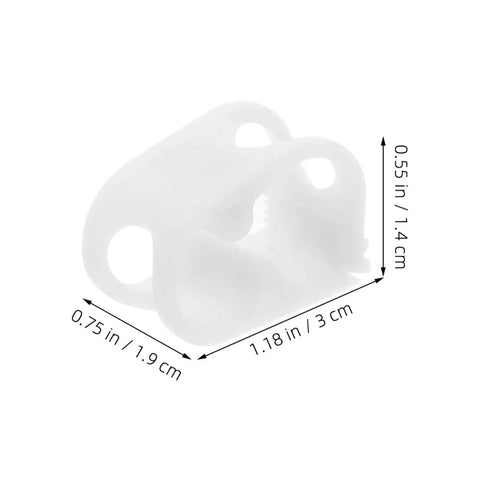 20 Pack White Plastic Flow Control Tube Clips For 1/4 To 5/16 Inch Tubing Adjustable Pinch Valves For 5 To 8mm Hoses dimensions