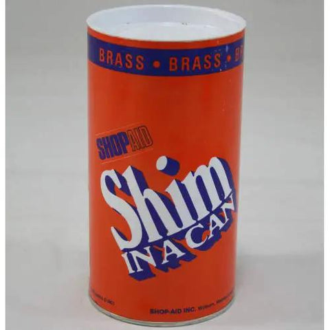 0.003 Inch Brass Shim Stock Roll, 6 By 100 Inches, Machinist Grade Shim Material container with red and white design.