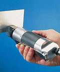 Handy Pneumatic Flanger Punch Tool in use on sheet metal showing Seven Thirty Second Inch Punch and 0.040 Inch Offset Flanges