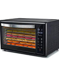 Reliable Digital Food Dehydrator With Eight Roomy Trays For Hassle Free Fruit Vegetable Herb And Homemade Pet Snack Drying Featuring Precise Heat Settings And Long Timer Controls.