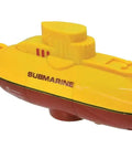 Yellow and red Underwater RC Submarine U18 27MHz Electric Radio Control Boat with Lights, compact 5.5 by 1.4 by 2.0 inches