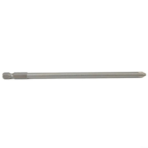 5 Piece Long Screwdriver Bits Set With Strong Magnetic Hold And Extra Tough Alloy Steel Construction For Electric Drill Driver Manual Use Featuring 1/4 Inch Hex Shank PH1 And PH2 Tips For Super Fast High Torque Fastener Jobs That Rock. 150mm alloy steel bit, PH tip