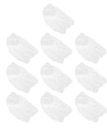 10 Pcs Disposable Nonwoven Bouffant Hair Caps With Straight Comfort Elastic Fit For Full Head And Face Shield White Protective Crew Hats.