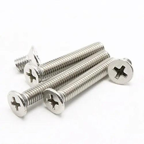 Two Fifty Six UNC Phillips Flat Head Countersunk Machine Screws Assortment Kit Stainless Steel Full Thread Ten Size 200 Piece