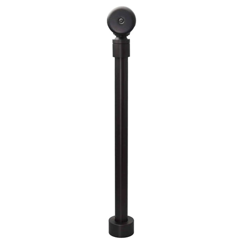 Slick Matte Black Push To Seal Bath Waste And Overflow Cover With Tight Sealing Pop Up Drain Valve For Hassle Free Plumbing Setup And Zero Drip Odor Elimination, vertical view with sleek design.