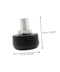 2 Pcs Adjustable Rubber Toe Stops for Roller Skates, Round Shape, black rubber with metal bolt, 1.9 in height, 1.7 in width