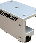 AlumaTrac Boat Rod Holder Mount Bracket Gen 3 for aluminum boats, side view, marine grade aluminum, CNC machined, pre drilled.