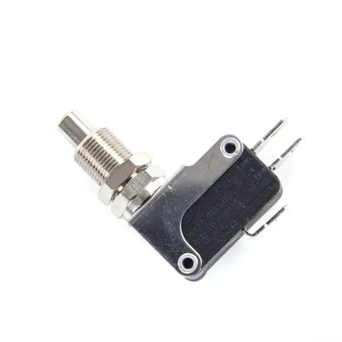 V-16-1CQ Limit Fretting Switch Panel Type with 2 mm travel, compact design, metal M10 mounting, side view for industrial systems.