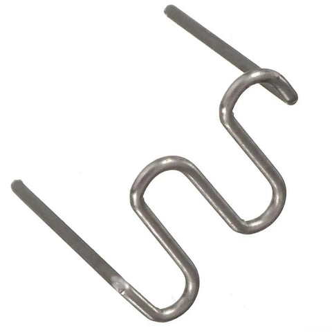 Close-up of 0.6mm wave staple from 500 Pack Plastic Welding Staples for Heat Gun Bumper Repair Kit, Auto Body Fender Fix