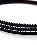 Heavy Duty Carbon Steel Bandsaw Blades 2 Pack 2215 mm Replacement Wood Cutting Tools Compatible With DW876 displayed on white background.