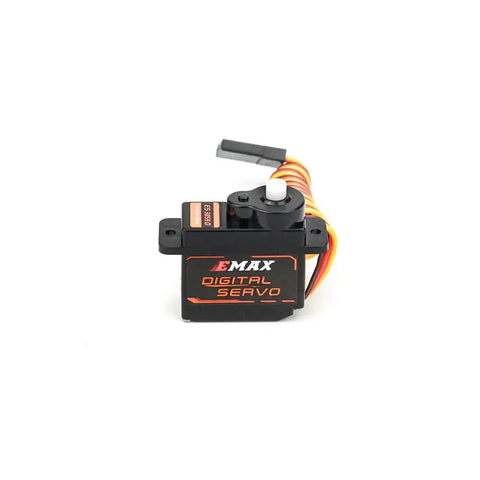 Go To 9g All Purpose Digital Servo for RC Models with fast response time and high accuracy, compact design, black and orange
