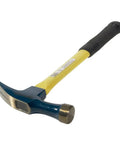 Electrician's Straight-Claw Hammer 18 Ounce Workhorse with Extra-Long Neck, Fiberglass Handle, Neoprene Grip, Plastic-Alloy Jacket