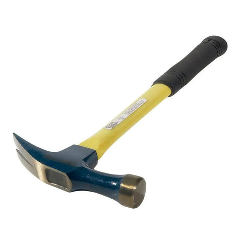 Electrician's Straight-Claw Hammer 18 Ounce Workhorse with Extra-Long Neck, Fiberglass Handle, Neoprene Grip, Plastic-Alloy Jacket