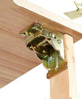 Iron Folding Hinge Table Leg Brackets Foldable For Tables And Chairs Self Locking Feet Hinges Durable Iron Construction Installed View