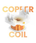 Close-up of copper coil in One Pole Heavy Duty Air Conditioner Contactor 30 Amp 24V Coil For Condenser And Compressor HVAC.